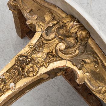 A Swedish rococo-style console table, 19th century.