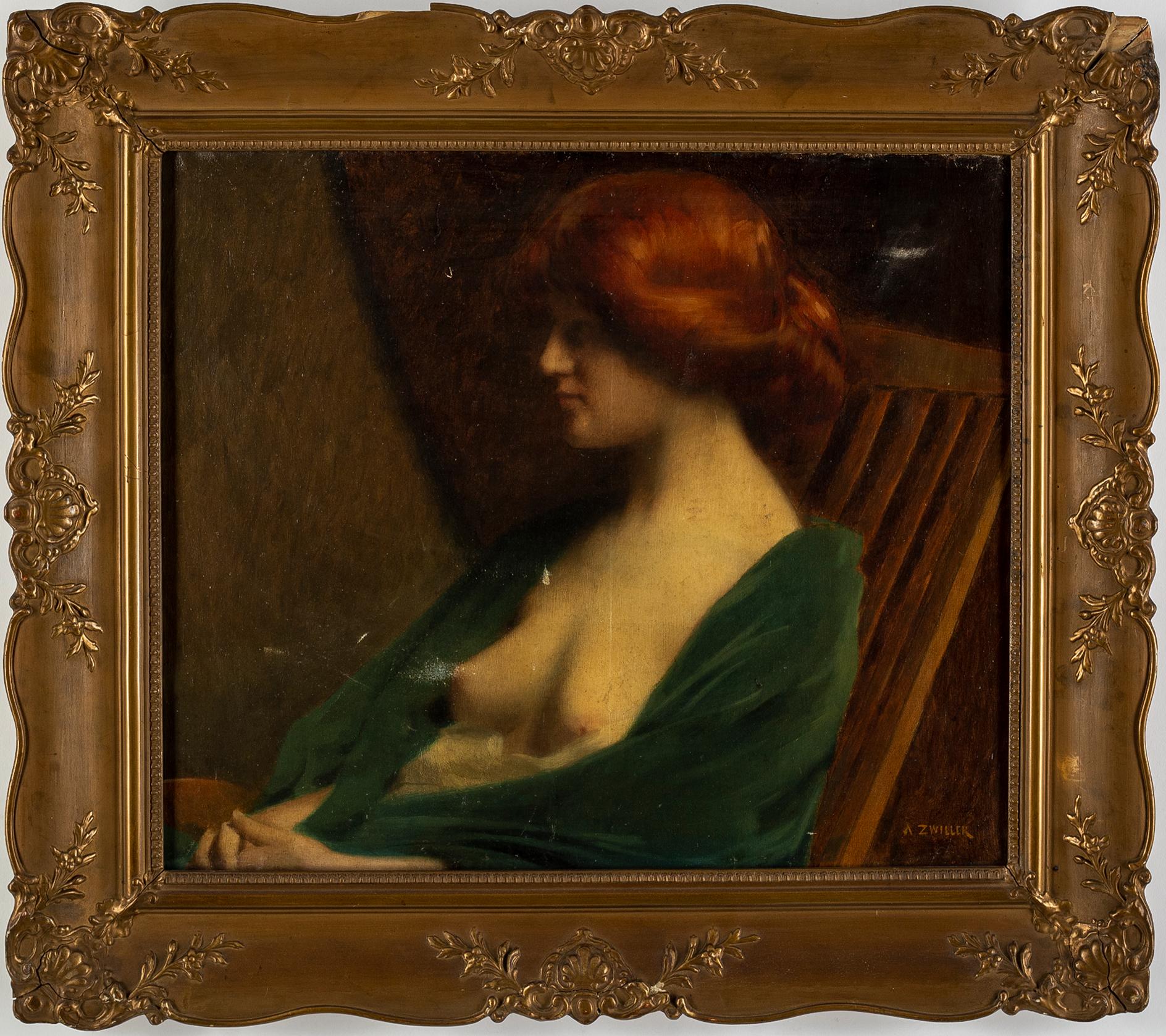 AUGUSTIN ZWILLER, oil on canvas, signed A. Zwiller.