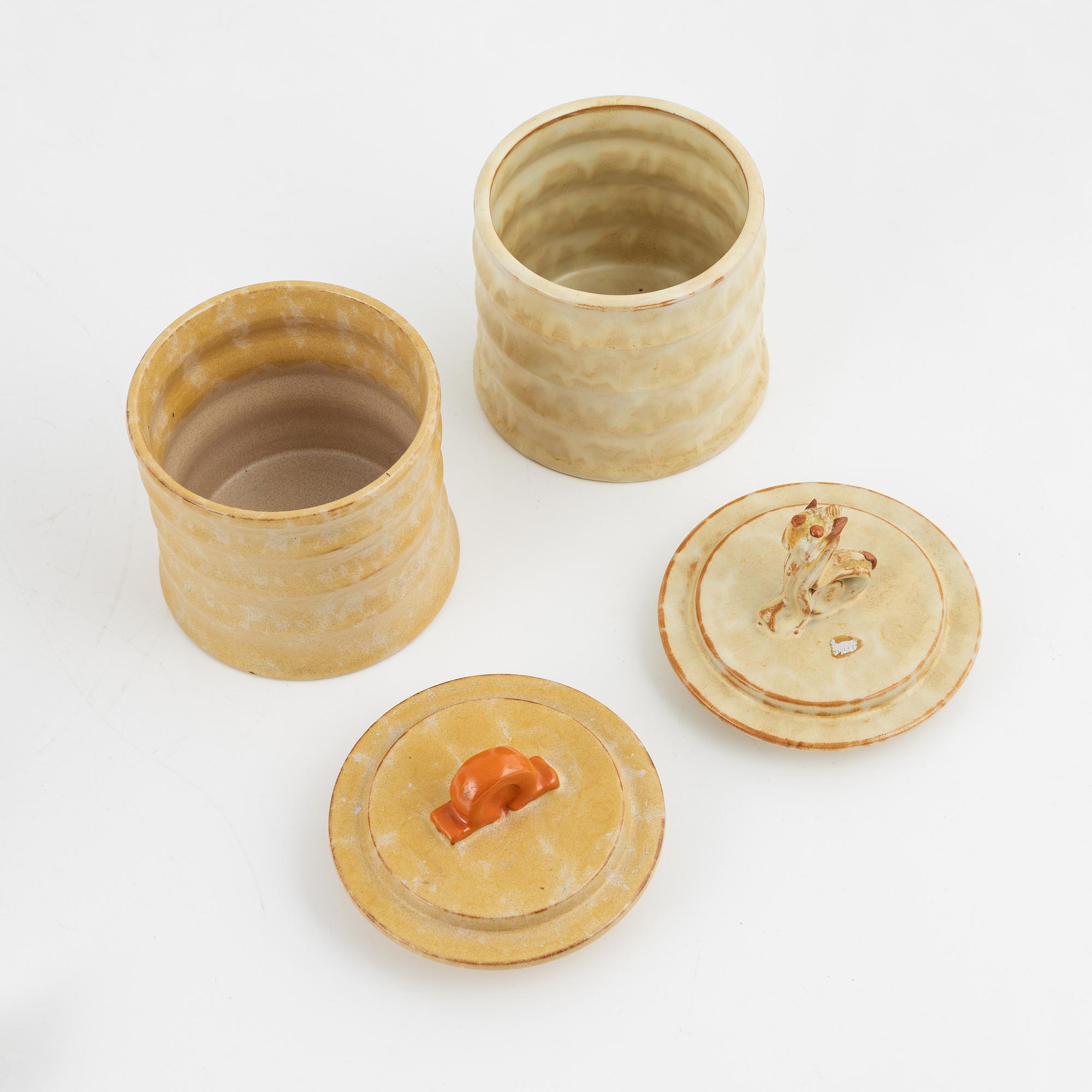 Upsala Ekeby, keramik, 7 delar, 1900-talets mitt.