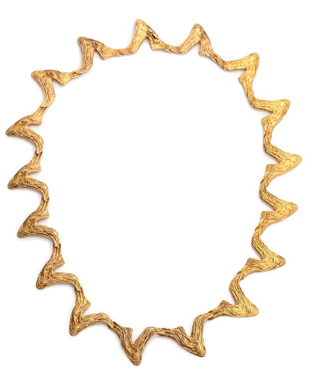 Helky Juvonen, collier, 14K guld, Westerback, Helsingfors 1972.