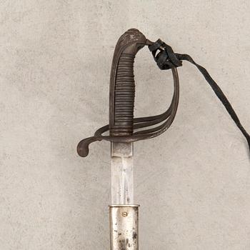 Sabre, French, 1882 for infantry, African model, with scabbard.