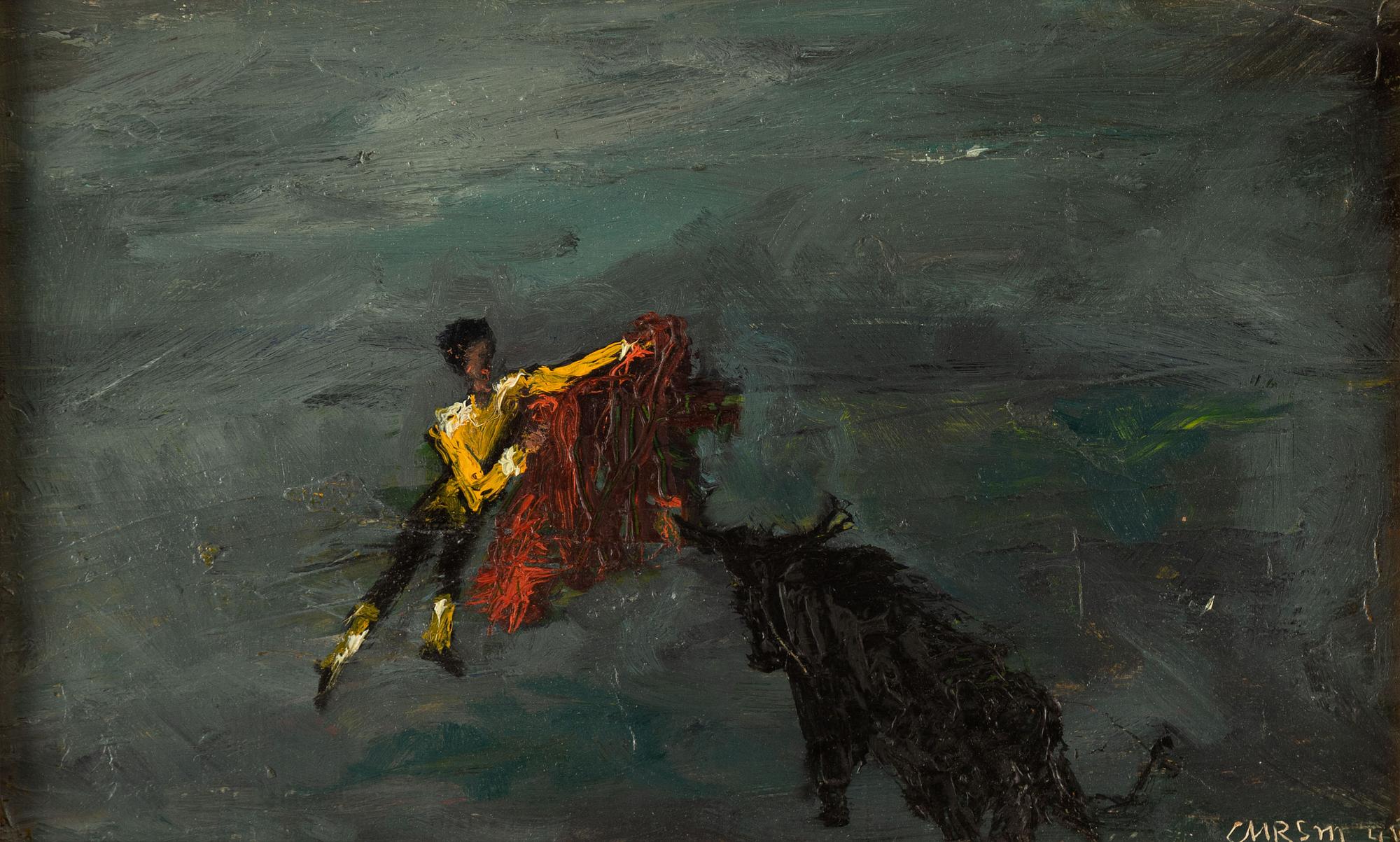 Christer Strömholm, oil on panel, signed and dated -41.