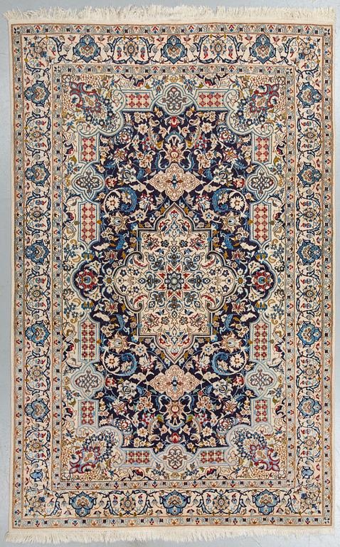 A CARPET, Nain, part silk, ca 258,5 x 165 cm.