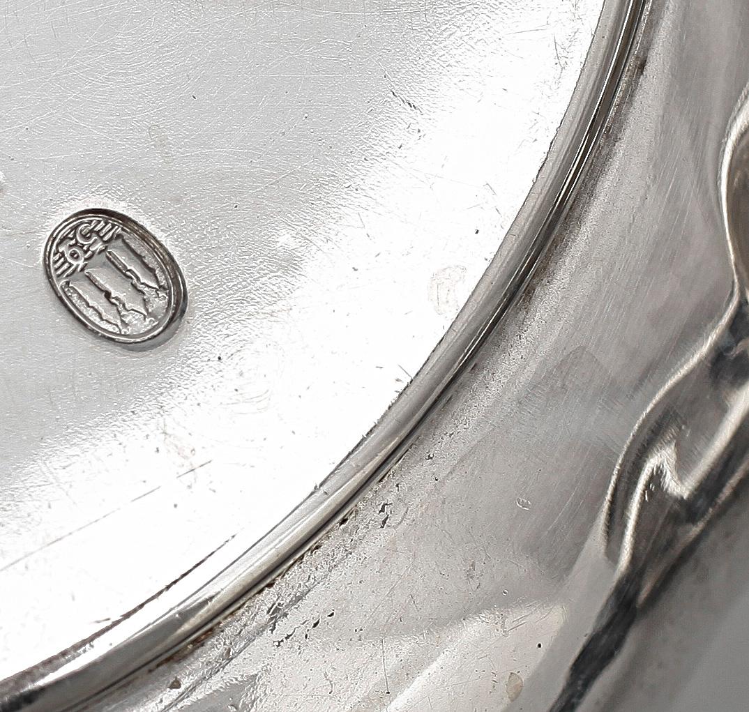 SMÖRPANNOR, 2 st, silver, Danmark 1952. Vikt 208 g.
