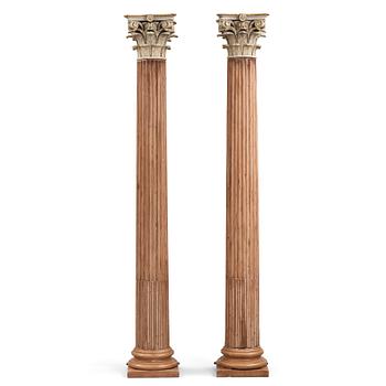 149. A pair of late 19th Century corinthian columns.