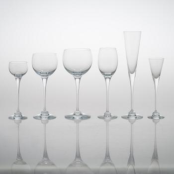 HEIKKI ORVOLA, A 51-piece set of 'Aurora' glassware for Iittala.