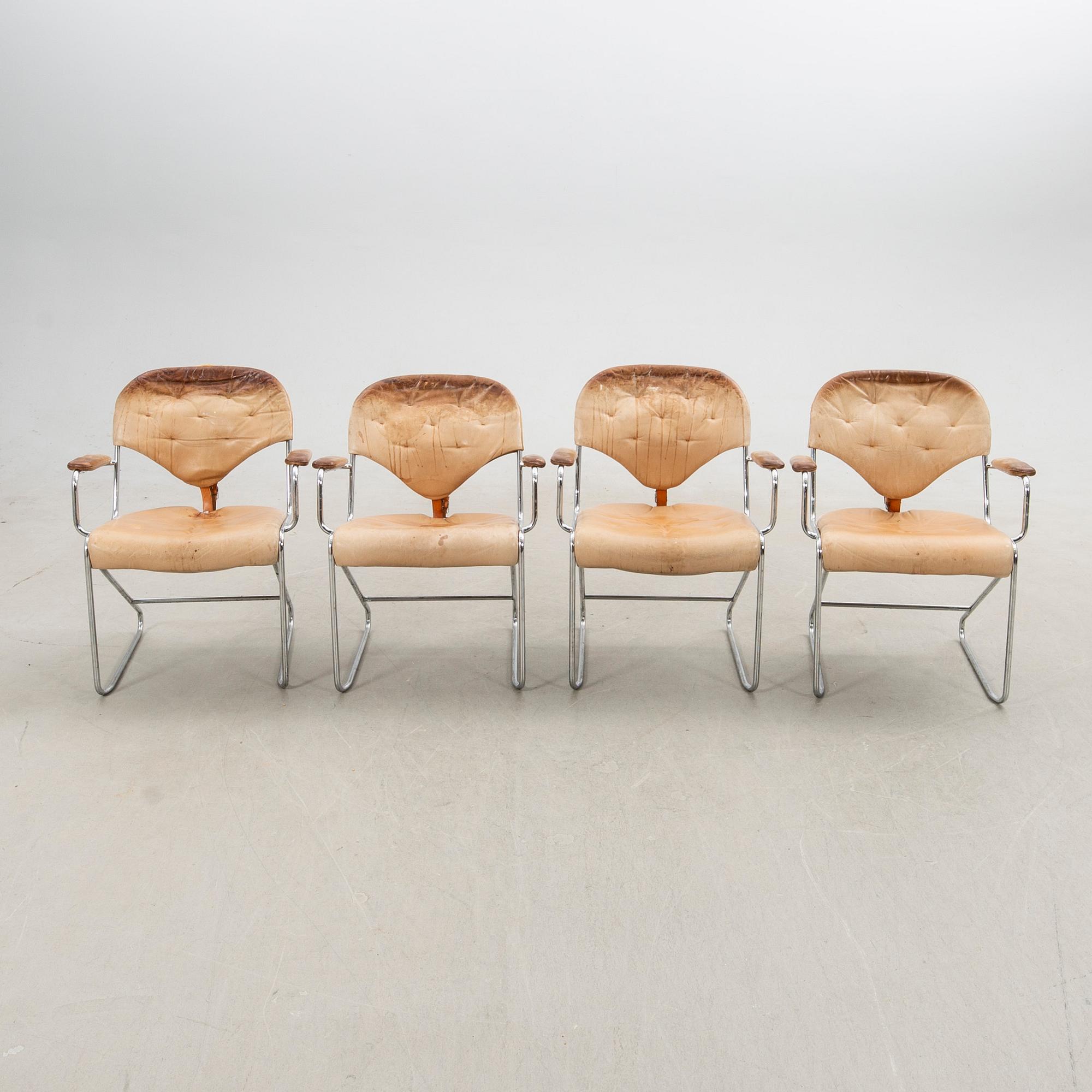 Sam Larsson, karmstolar, 4 st, "Sam", Dux, 1980-tal.