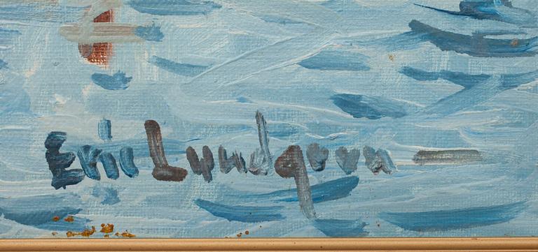 ERIC LUNDGREN, olja på duk, signerad.