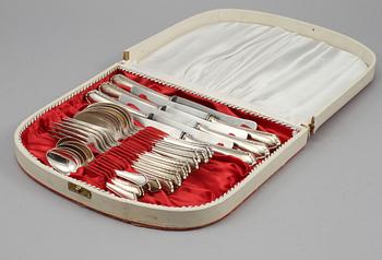 PARTI BESTICK, 24 st, låghaltigt silver, Tyskland, 1900-tal, total vikt 925 gram.
