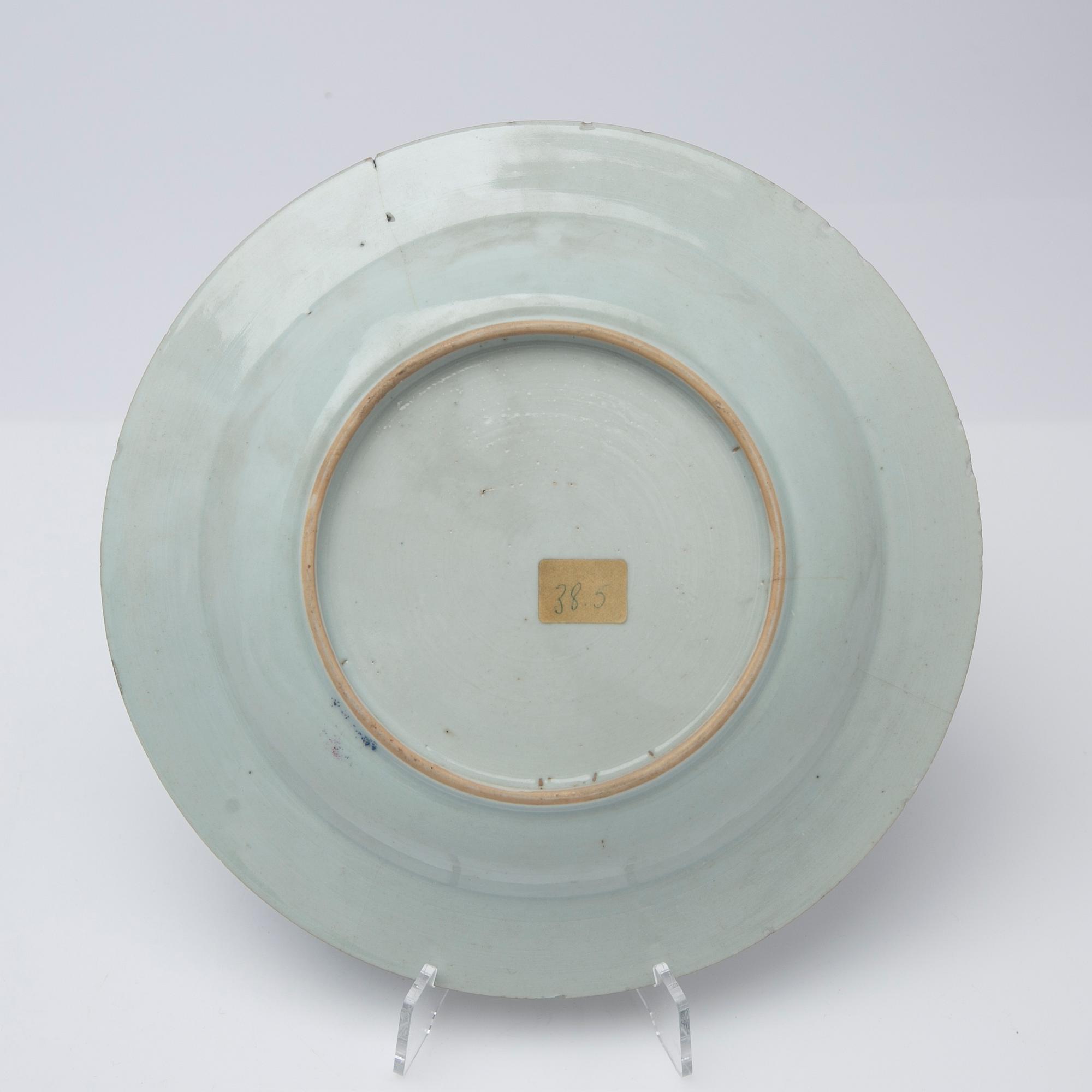 Tallrikar, 4 st, Kina, Qianlong (1736-95).