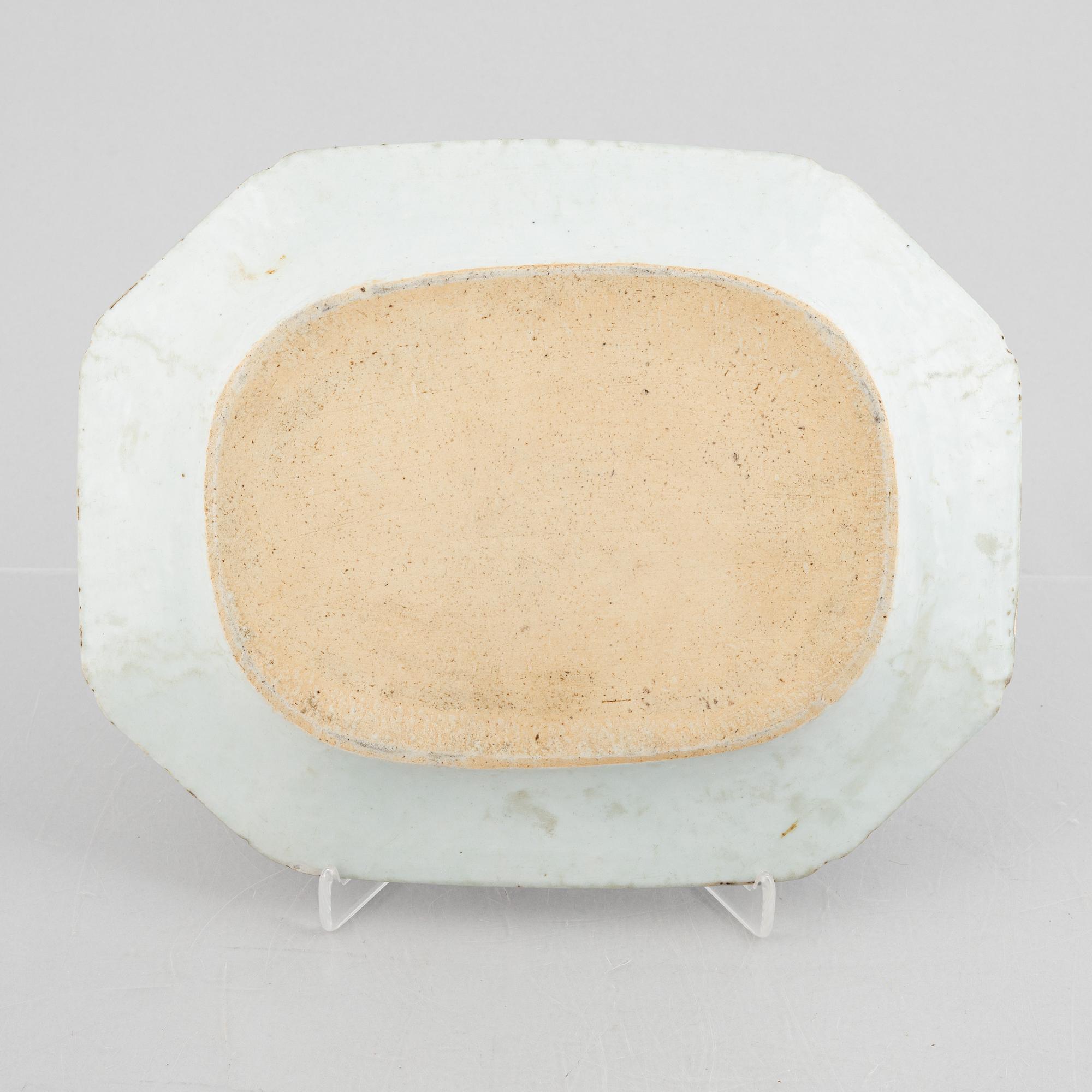 Stekfat, kompaniporslin, Kina, Qingdynastin, Qianlong (1736-95).