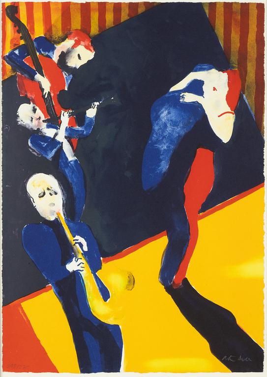 Peter Dahl, lithograph in colours, signed Peter Dahl and numbered 298 x 375 in pencil.