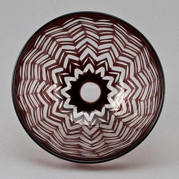 SKÅL, glas, Edvald Hald, Orrefors.