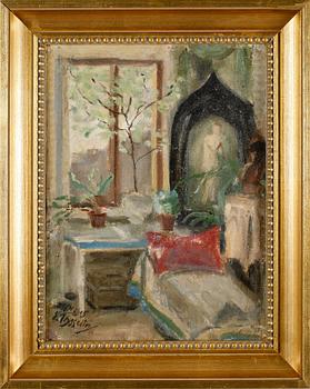 ERIK TRYGGELIN, olja på pannå, signerad och daterad 1915.