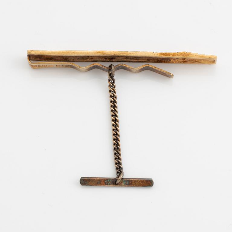 Bengt Hallberg, smyckesset, 3 delar, 18K guld, med små diamanter.