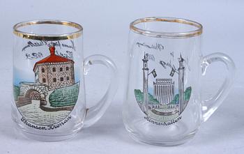 JUBILEUMSGLAS, 5 st, "Minne från Utställningen Göteborg 1923".