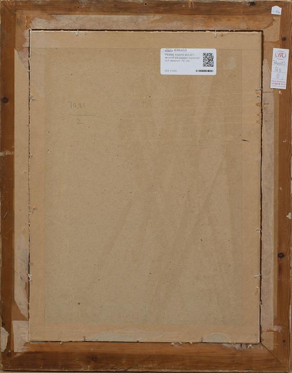 PIERRE ANDRÉ BOUEY, akvarell på papper, signerad och daterad -74.