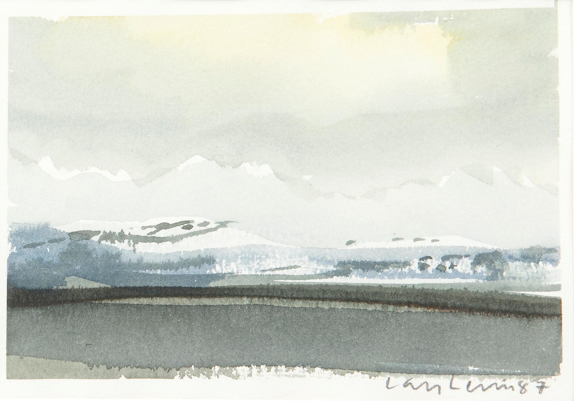 Lars Lerin, Mountain landscape.