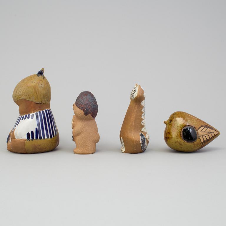 LISA LARSON, figurer, 4 st, stengods, Gustavsberg.