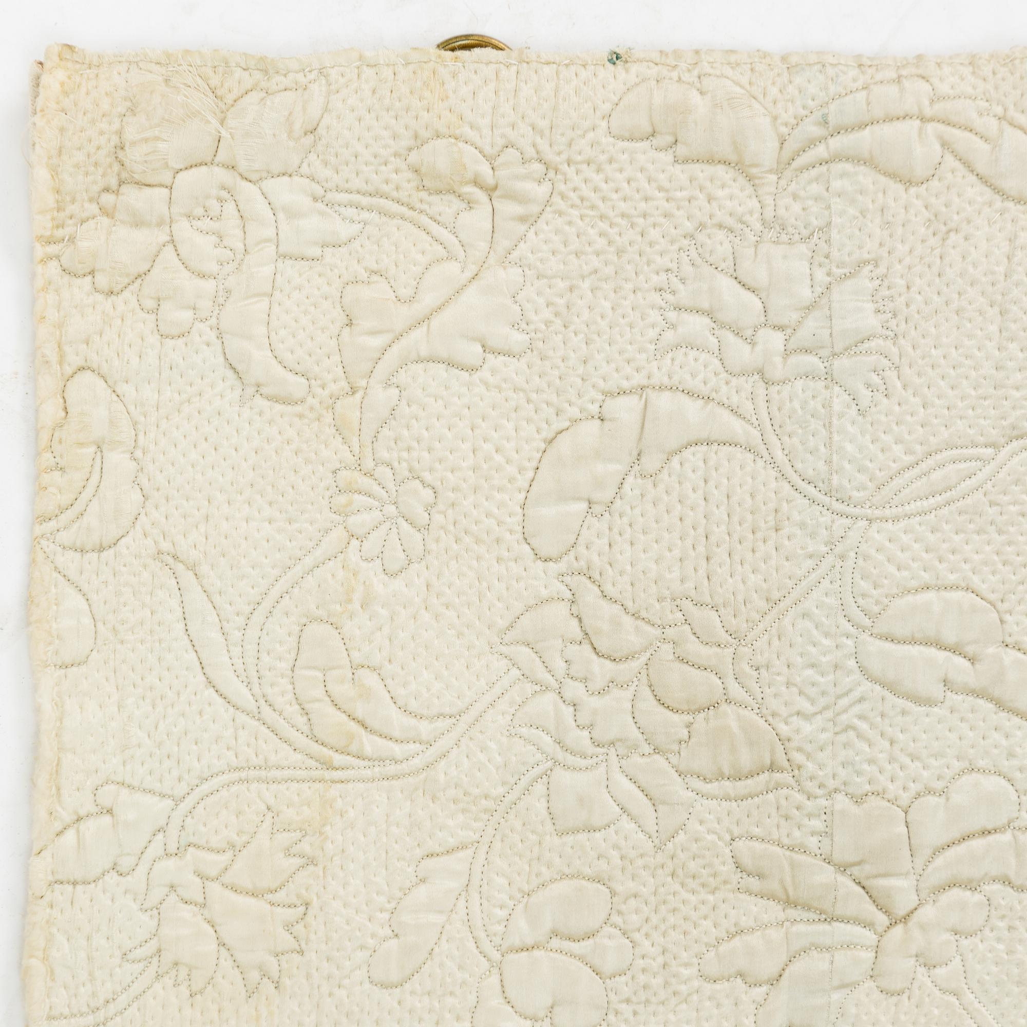 Ceremonial silk quilt, 18th century.
