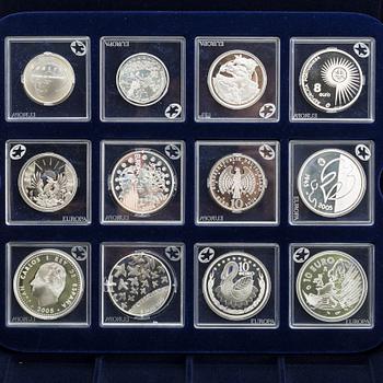 MINNESMYNT, 12, st, silver "Europa" Officiella Europamynt.