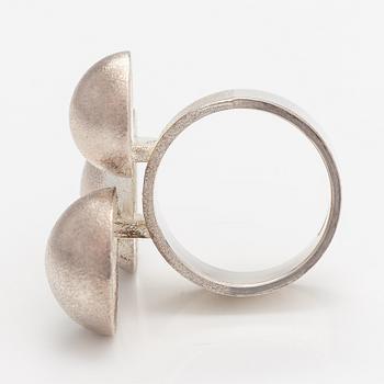 Mari Isopahkala, A sterling silver ring "Winter pearls". Lapponia 2013.