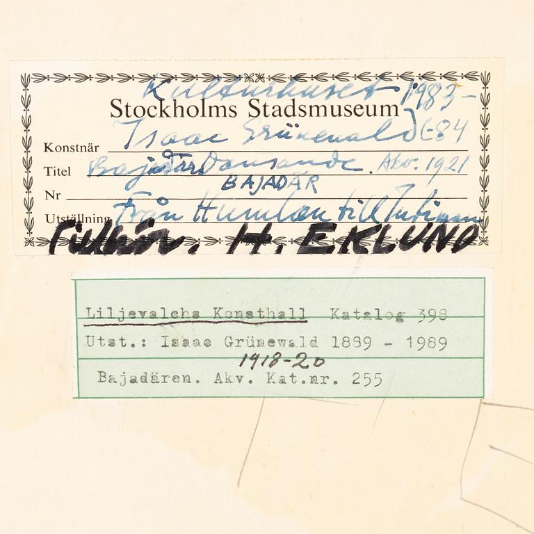 Isaac Grünewald, "Bajadär" from "Guden och bajadären".