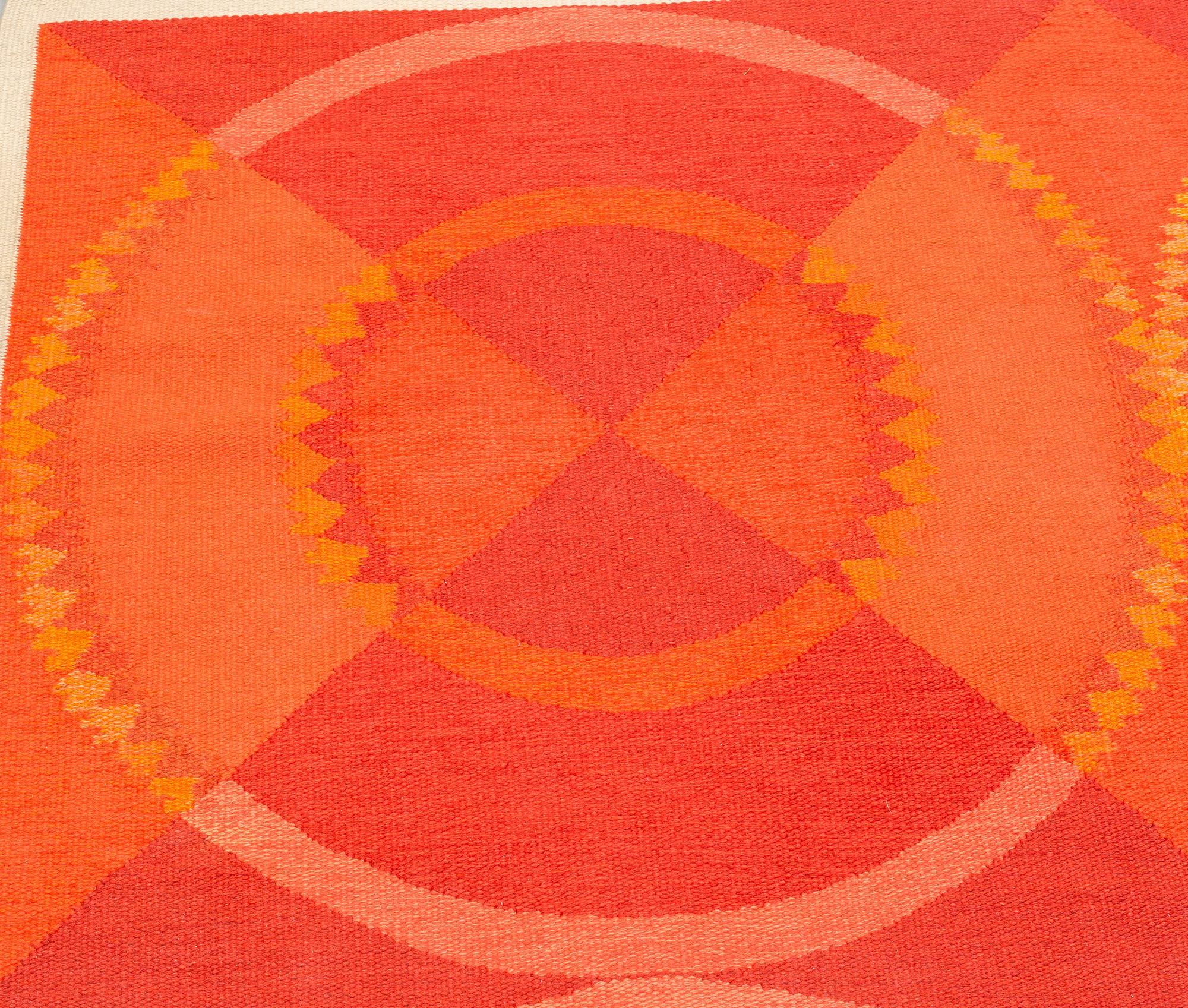 Ingrid Dessau, a carpet, flat weave, ca 211 x 204,5 cm, signed MLH ID.