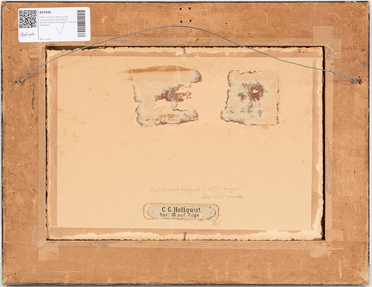 CARL GUSTAF HELLQVIST, Inkwash hightened with white, Paper on cardboard panel 22 x 33 cm. Signed.