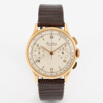 Breitling, Premier, wristwatch, chronograph, 35 mm.