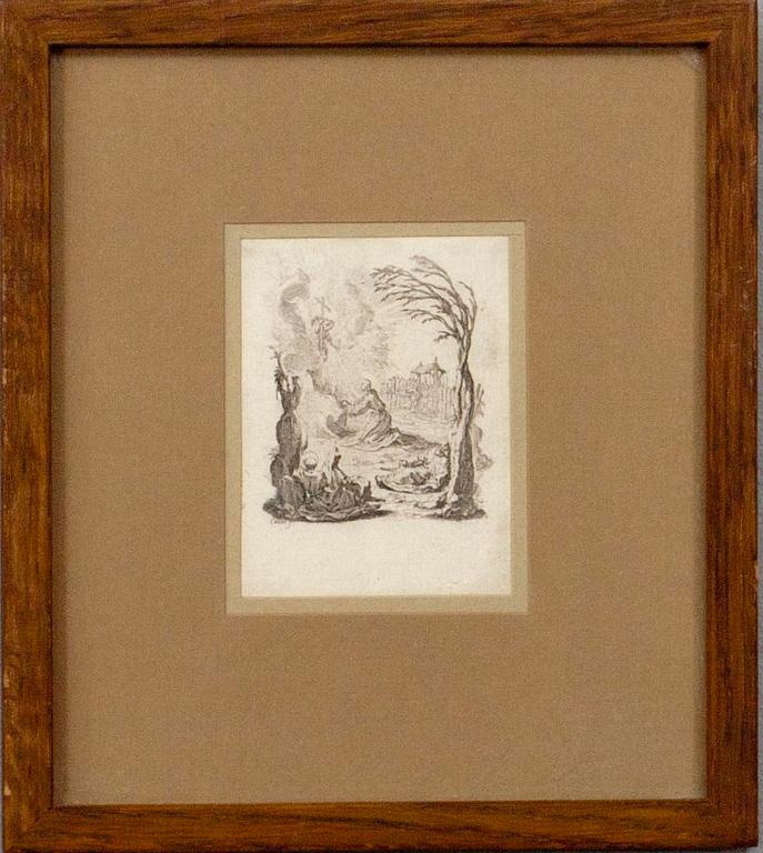 JACQUES CALLOT (FRANKRIKE), kopparstick, plåtsign., 5 st. 1600/1700 -tal.