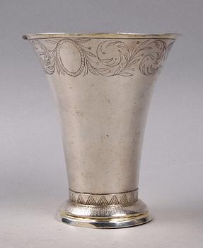 BÄGARE, silver, Johan Carlsson, Norrköping 1821.