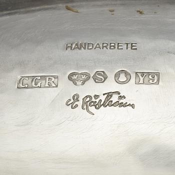 SKÅL, silver, Erik Råström, Stockholm, 1973. Vikt 580 g.