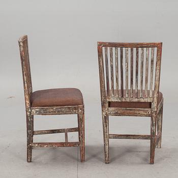 STOLAR, ett par, allmoge, 1800-tal.