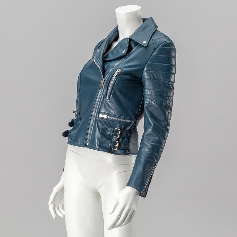LEATHER JACKET, Celiné, french size 36.