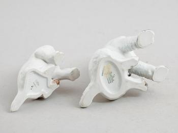 FIGURER, 2 st, porslin, Th Kärner, Rosenthal, 1900-talets senare hälft.