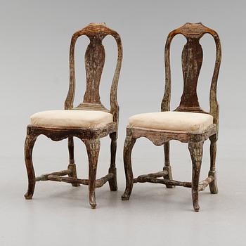 STOLAR, 1 par, rokoko, 1700-talets andra hälft.