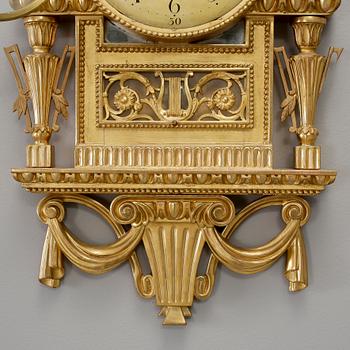 VÄGGPENDYL. Sengustaviansk, Per Henrik Beurling, verksam 1783-1806 i Stockholm.