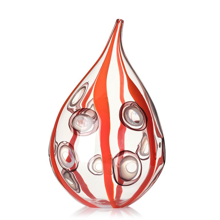 Ann Wåhlström, a unique glass vase, "Bulb IX", Tacoma, Seattle, USA 2003.