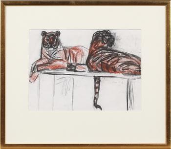 EVA ZETTERWALL, krita, signerad.