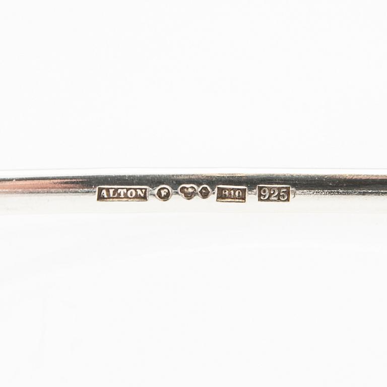 Necklace of silver with a faceted rock crystal, Alton Falköping 1976.