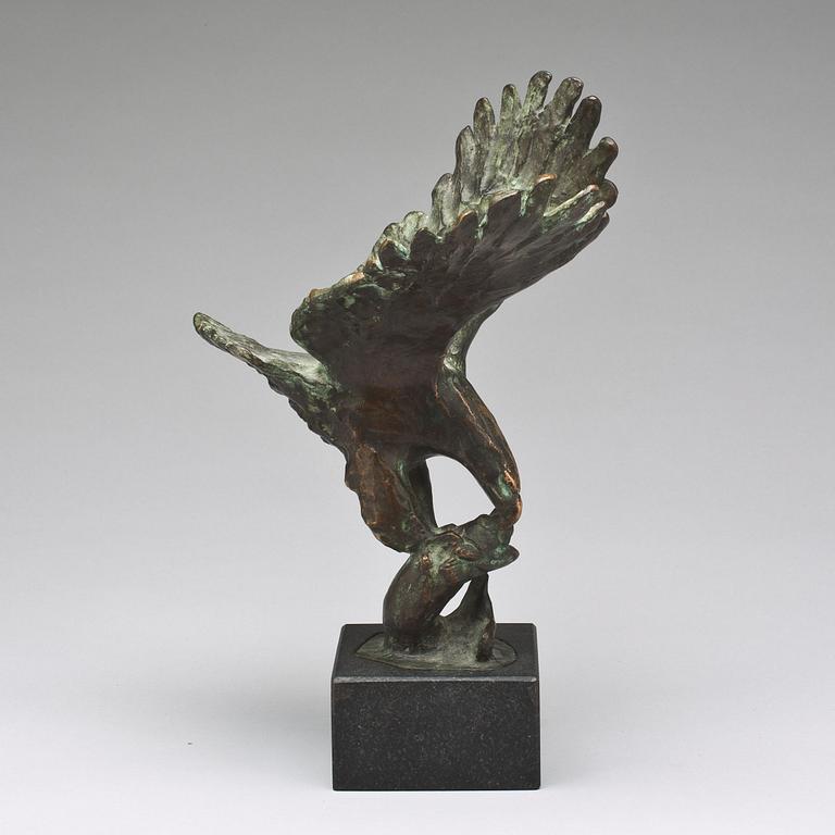 SKULPTUR, brons, gjutarstämplad L Rasmussen, Köpenhamn.