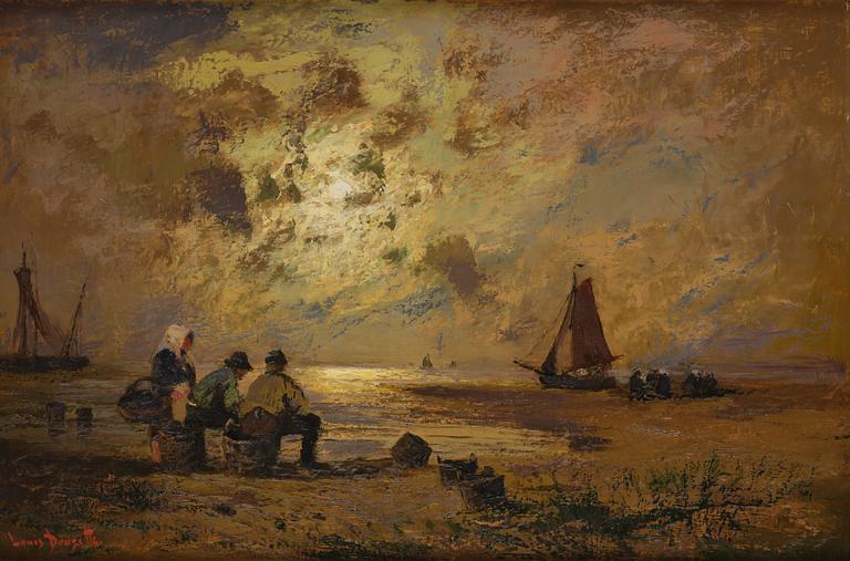 Louis Douzette, Coastal landscape.