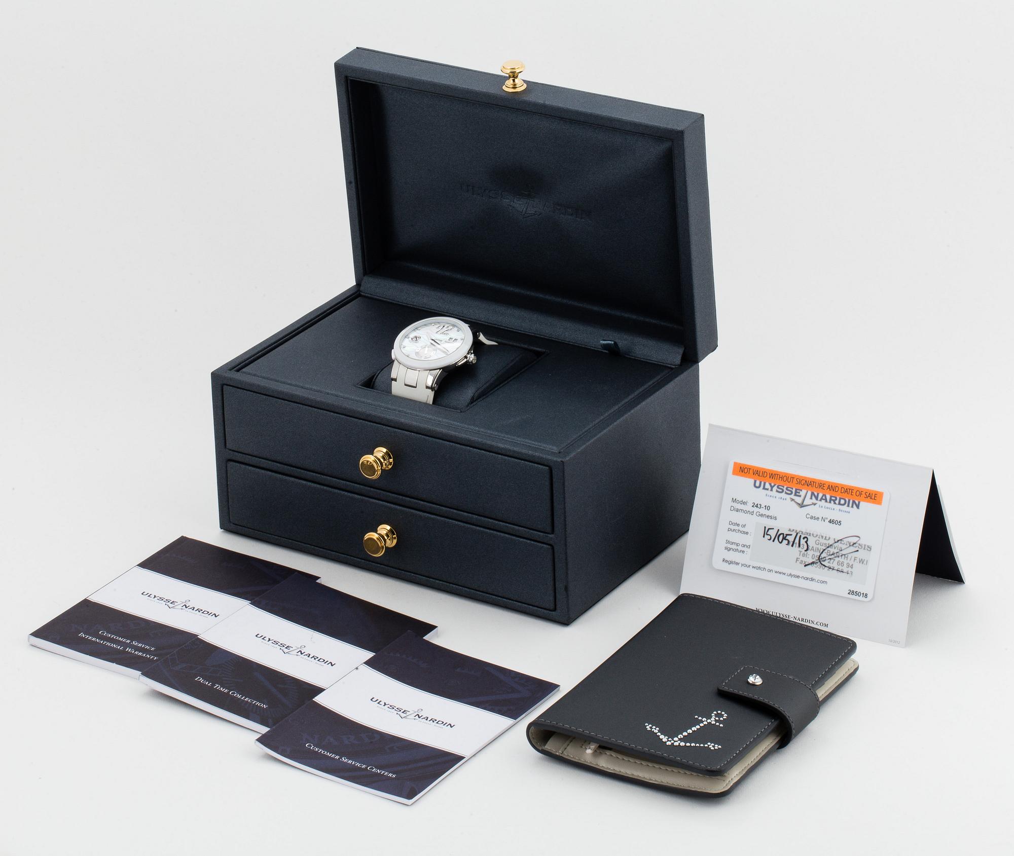 ULYSSE NARDIN, Executive Dual Time, armbandsur, 40 mm.