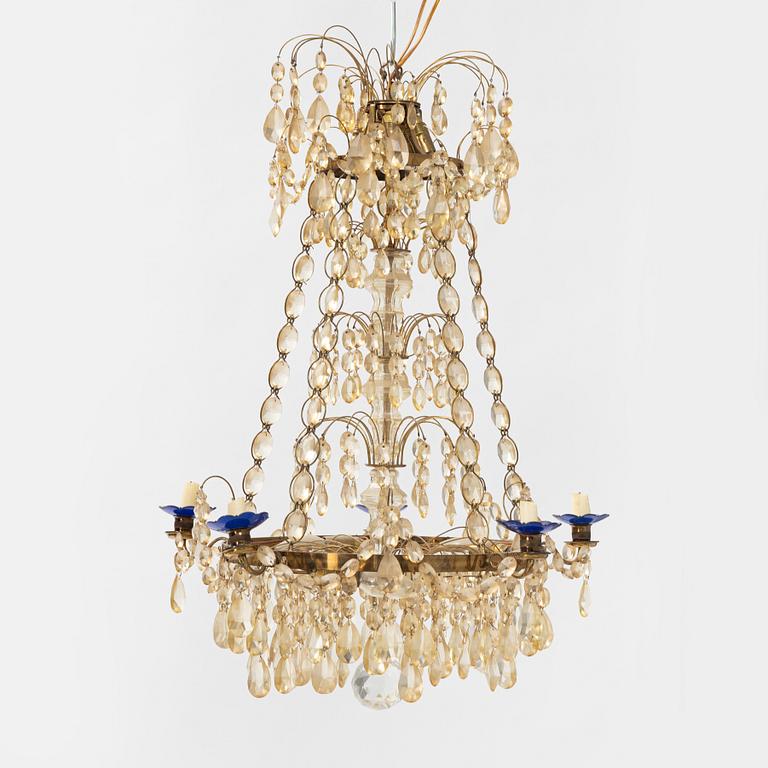 A Gustavian style chandelier, first half of the 20th Century.