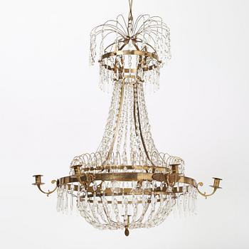 A Swedish Empire 1820/30's seven-light chandelier.