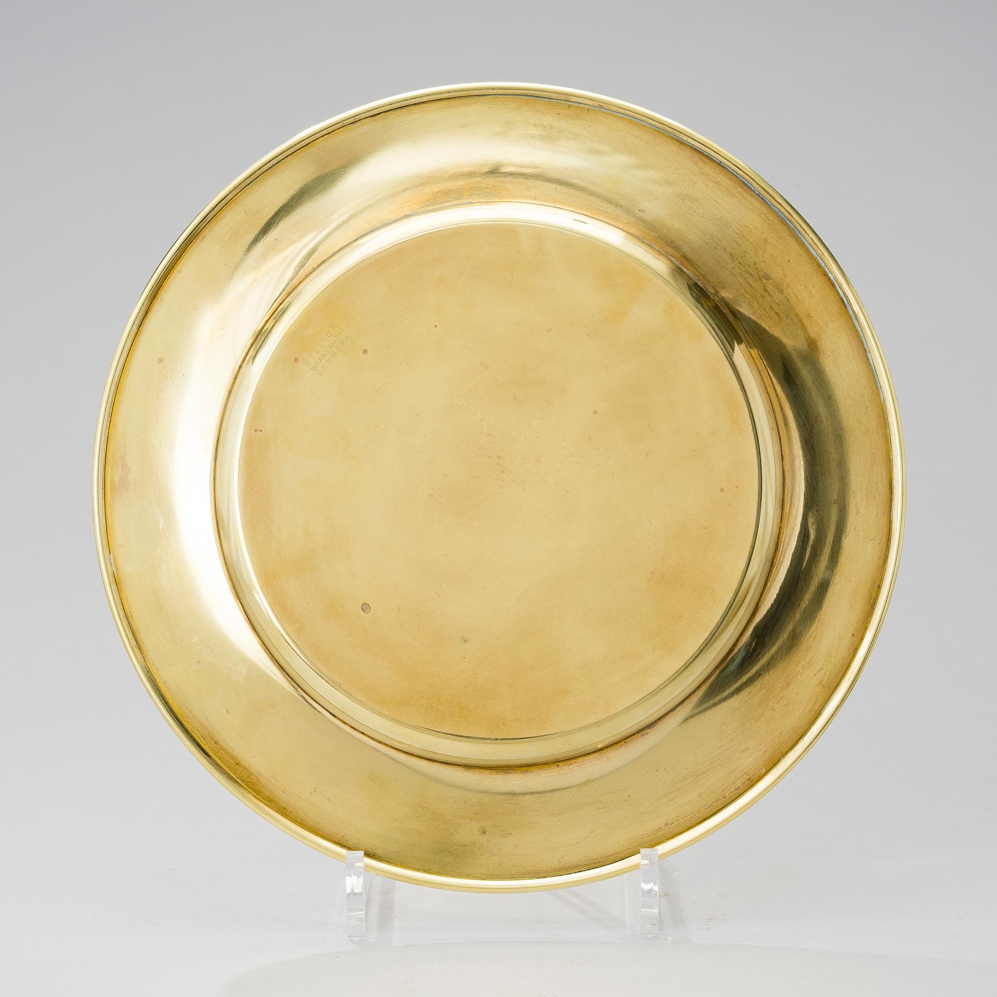 A LOT OF 11 PLATES, by Stelton, Denmark, latter half of 20th century.