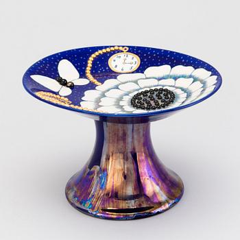 BIRGER KAIPIAINEN, KERAMIKFAT PÅ FOT, signerad Birger Kaipiainen, Arabia Finland.