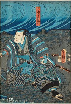 Utagawa Kunisada, färgträsnitt, Japan.