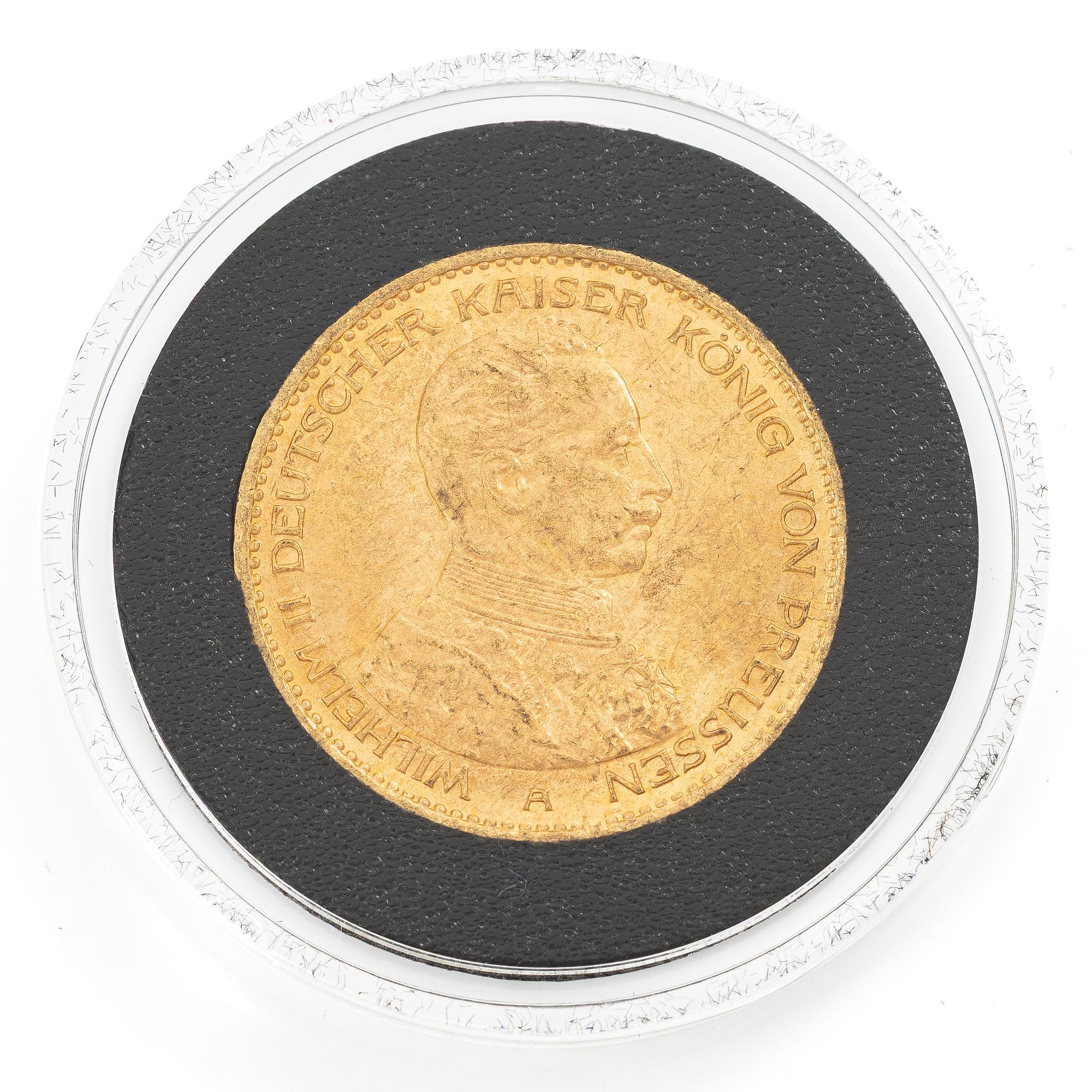 Guldmynt, Tyskland, Wilhelm II, 20 Mark, 1913.